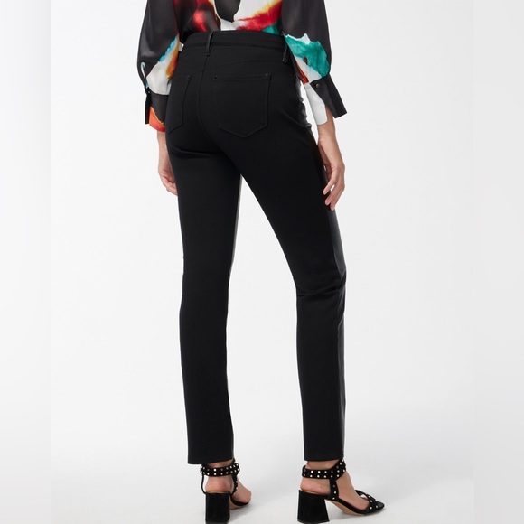 Chico’s Faux Leather Front Ponte Back Pants - Picture 2 of 14